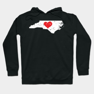 <3 North Carolina Map Gift T Shirt for Men Women and Kids Hoodie